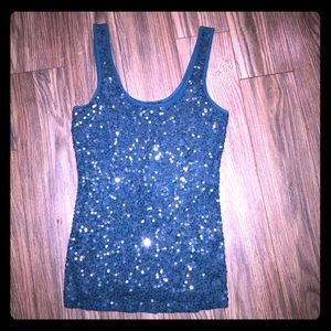 💰Express Teal Sequined Tank💰